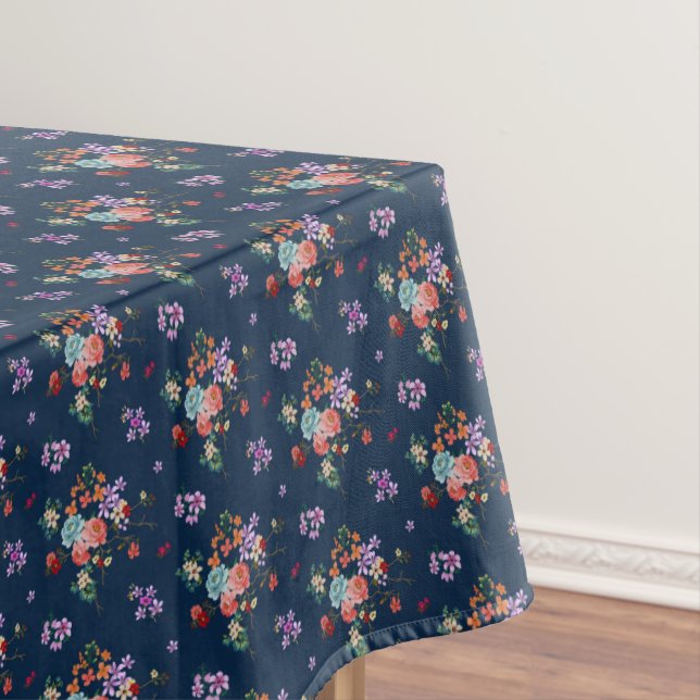 Rose Bouquet Floral Pattern Tablecloth (In Situ)