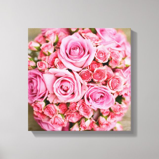 Rose Bouquet Flower Canvas Print (Front)
