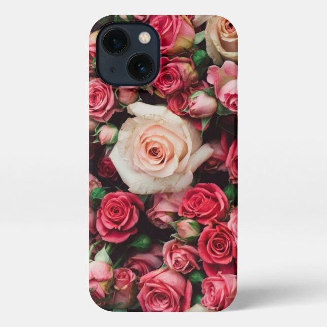 Rose Bouquet iPhone 13 Slim Fit Case, Glossy iPhone Case (Back)