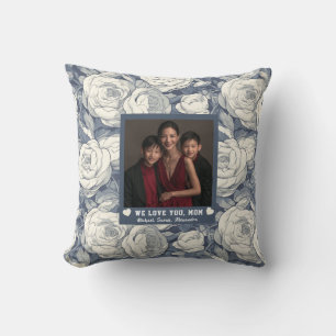 Rose Bouquet New Mom Mama Diy Décor Tropical Throw Pillow