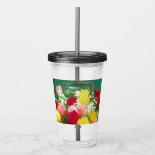 Rose Bouquet Painting - Cute Original Flower Art Acrylic Tumbler