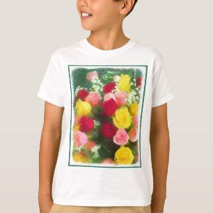 Rose Bouquet Painting - Cute Original Flower Art T-Shirt