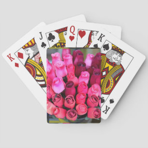 rose bouquet playing cards