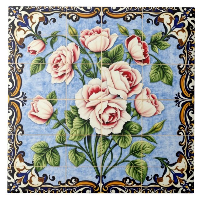 rose bouquet tile (Front)