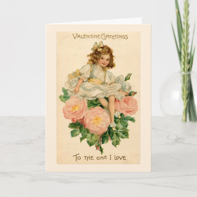 Rose Bouquet Valentine Holiday Card (Front)