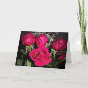 Rose Bouquet Valentine's Card (Large Print)