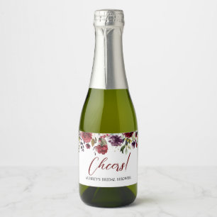 Rose Bourgogne Mini Champagne Étiquette de bouteil