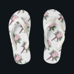 Rose Boutonniere Ring Bearer Wedding Flip Flops<br><div class="desc">Features an original marker illustration of a pretty pink rose wedding boutonniere button hole flower, surrounded by delicate baby's breath. Perfect for the ring bearer! Designer is available to create and upload custom designs to match the colours and themes of your wedding--click "Ask this Designer" to begin the design process!...</div>