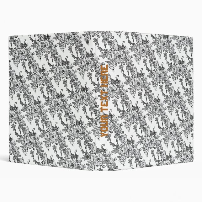 Rose Branch Grey Scale Binder (Background)