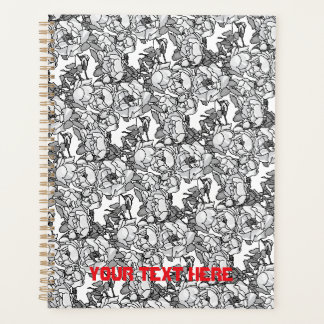 Rose Branch Grey Scale Personalized Planner