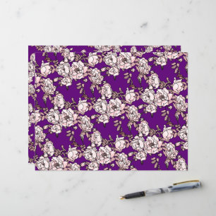 Rose Branch Pink Purple Craft Paper