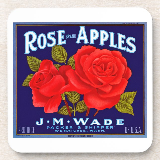 Rose Brand Apples Coaster (Front)