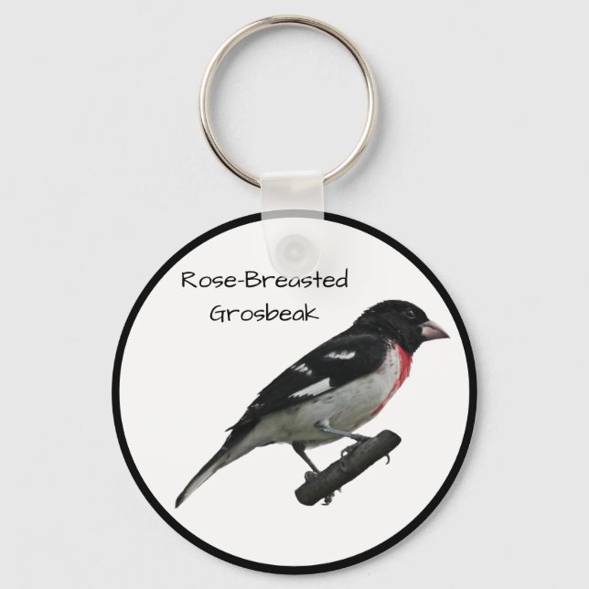 Rose-Breasted Grosbeak Keychain (Front)