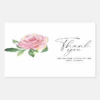 Rose - bridal shower thank you