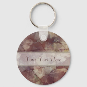 Rose Brown Marble Keychain