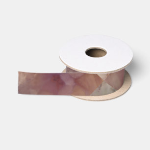 Rose Brown Marble Satin Ribbon