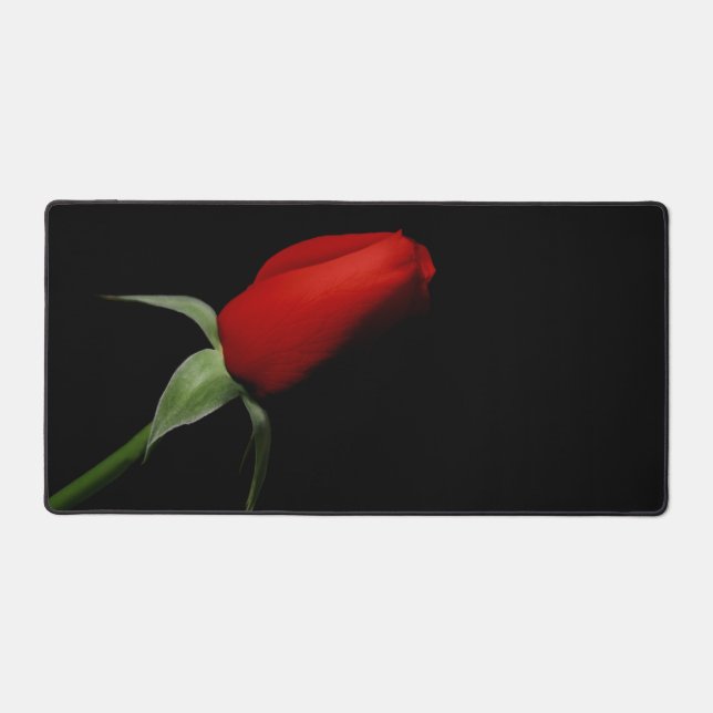 Rose Bud Love Elegant Artistic Photo  Desk Mat (Front)