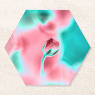 Rose Bud Paper Coaster