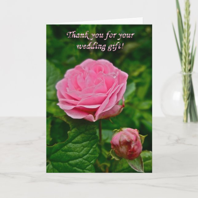 Rose & Bud Wedding Thank You (Front)