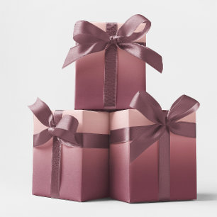 Rose Burgundy and Blush Pink Ombre Wrapping Paper
