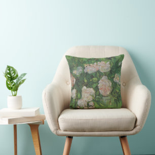 Rose Bush by Vincent Van Gogh Throw Pillow
