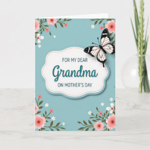 Rose Butterfly Mother Card