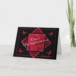 Rose-Butterfly Sympathy -customize Card