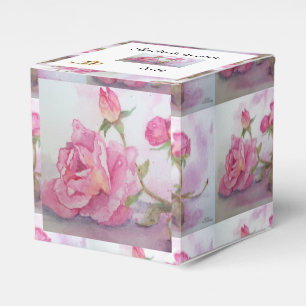Rose Button Favor Box