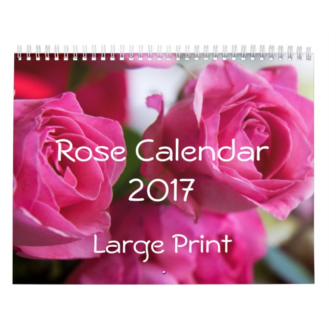 Rose Calendar 2017 Large Print (Cover)
