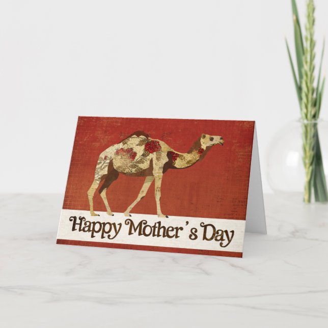 Rose Camel Mother's Day Card (Front)