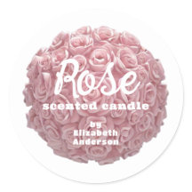 Rose Candle Classic Round Sticker