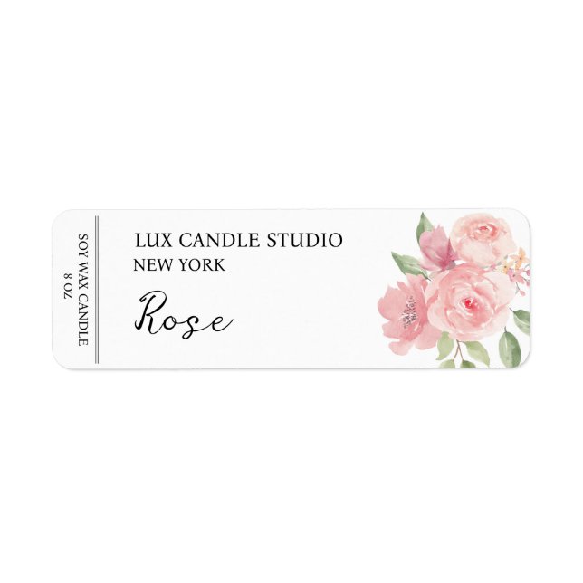Rose Candle Label (Front)