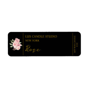 Rose Candle Label
