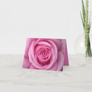 Rose Cards Pink Flowers Custom Greeting Card
