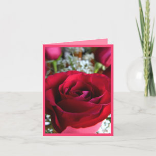 Rose Cards Red Flowers Custom Greeting Card
