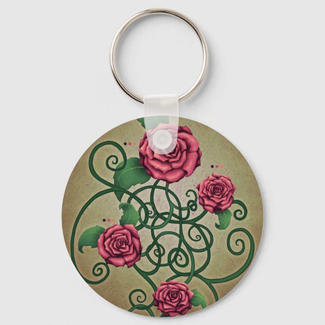Rose Cartouche Keychain (Front)