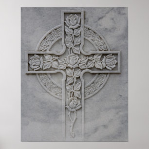 Rose Celtic Cross 16x20 Poster