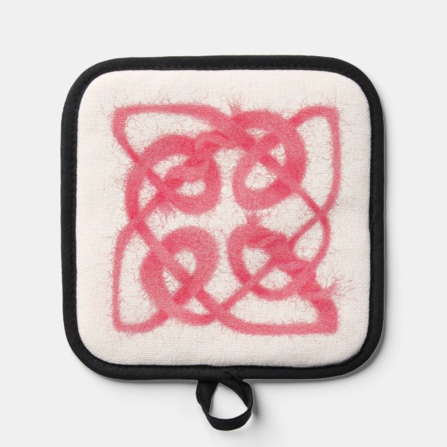 ROSE CELTIC KNOT Pot Holder  (Front)