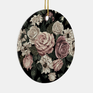 rose ceramic ornament