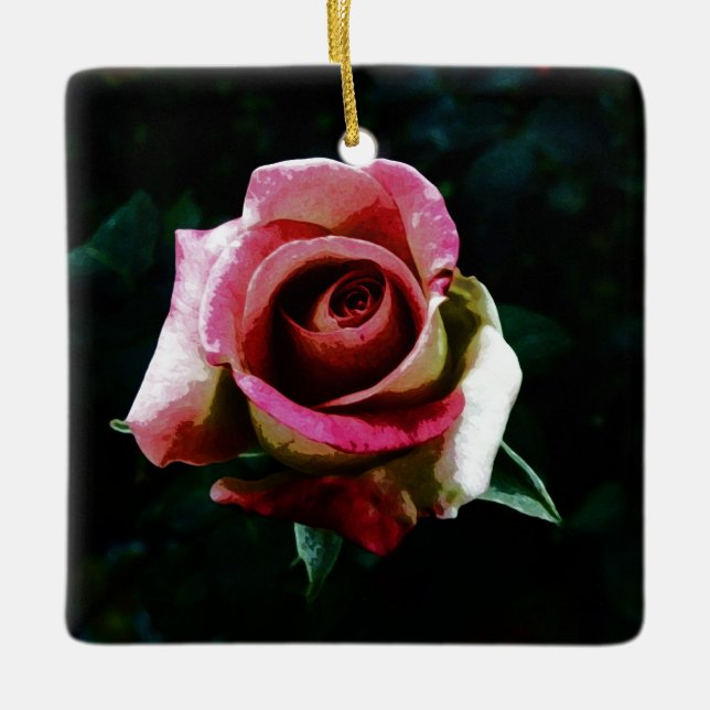 rose   ceramic ornament (Front)