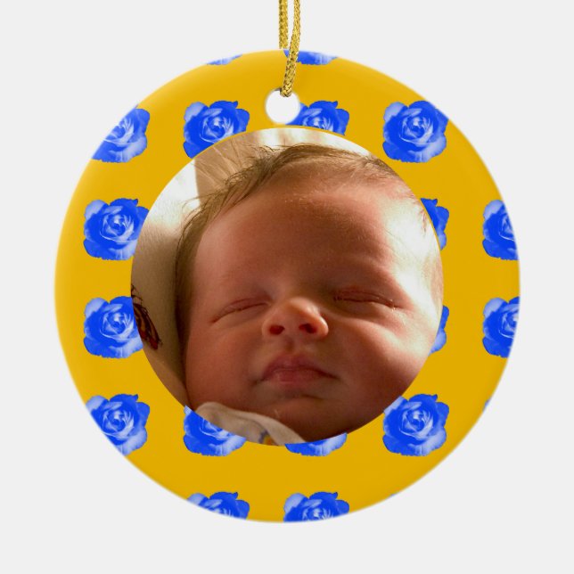 Rose Ceramic Ornament (Front)