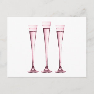 Rose Champagne Flutes Postcard
