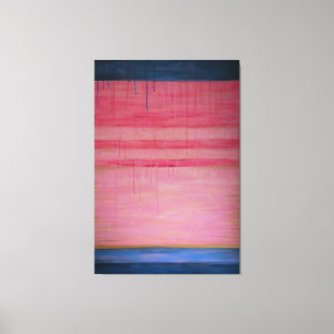 Rose chaud et marine Abstrait 1 - Impression de to