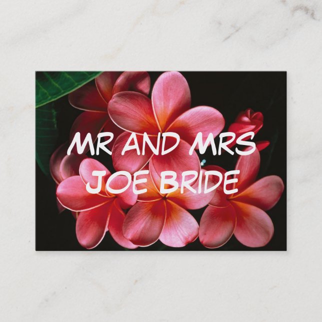 Rose chaud Floral Nouveau Home Cartes d'adresse (Devant)