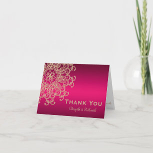 ROSE CHAUDE ET OR INDIEN STYLE MARIAGE MERCI