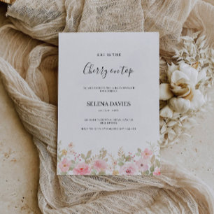 Rose Cherry Baby Shower Invitation, Invitation