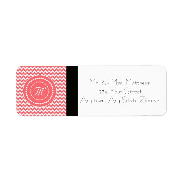 Rose Chevron Monogrammé (Devant)