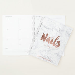 Rose chic clous d'or typographie rendez-vous en ma