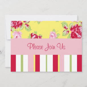 Rose Chic Et Faire-part de mariage À Grilles