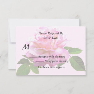 Rose Chicago Peace Wedding Products RSVP Card